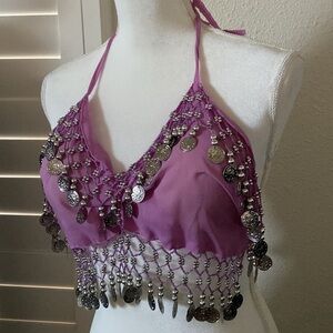 Adorable butterfly crop coin top perfect for Halloween